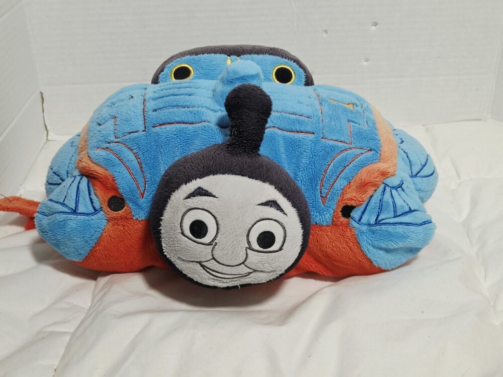 Thomas the Train Pillow Pet Blue Red Soft 13" x 11" Retired Discontinued